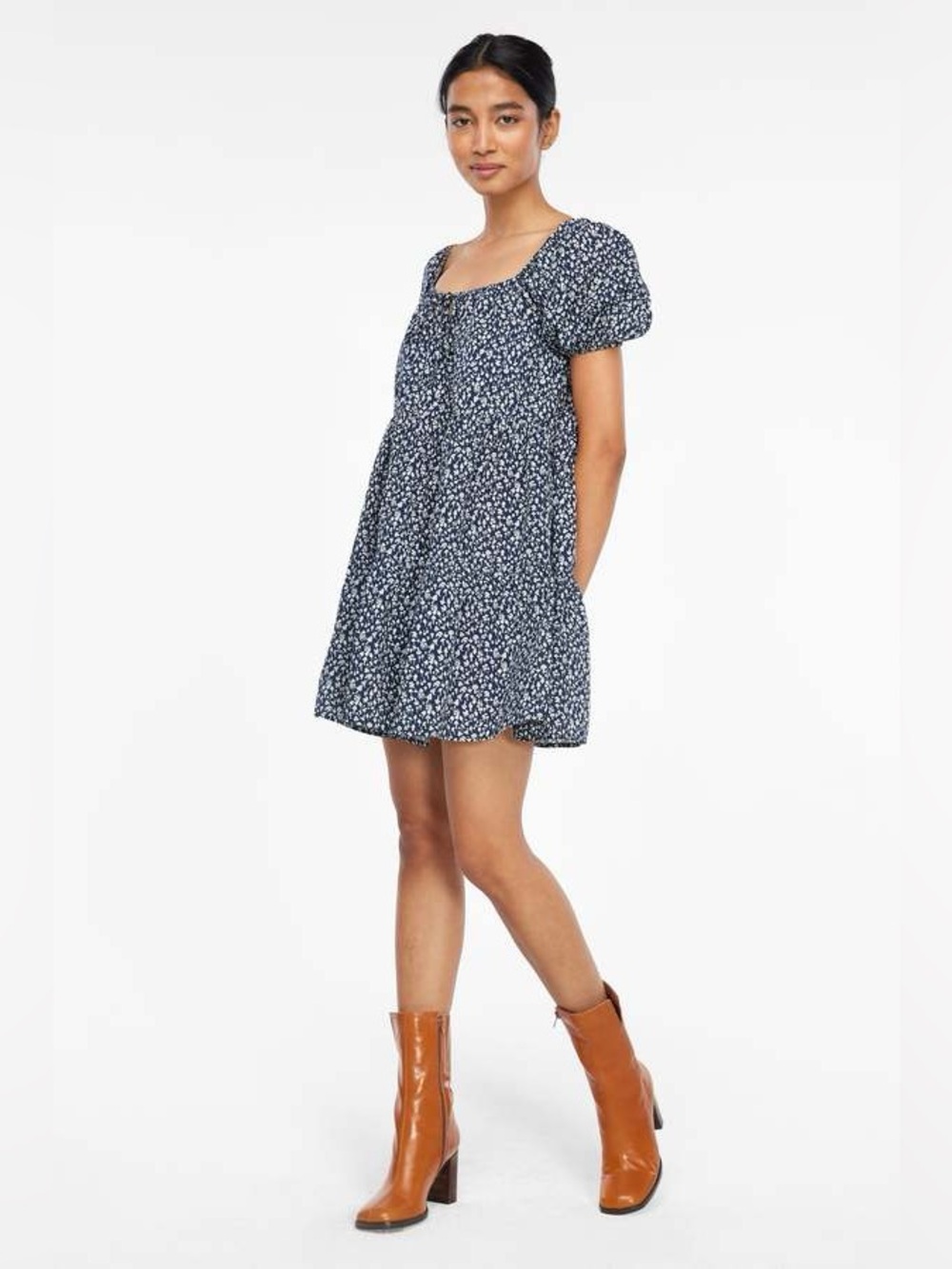 Lacausa Playa Mini Dress Blue Magic Mushroom Print Size XS
